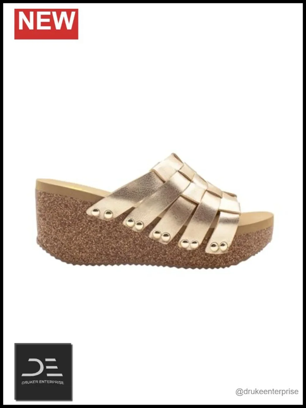 Woven Slide Wedge Sandals 2.25